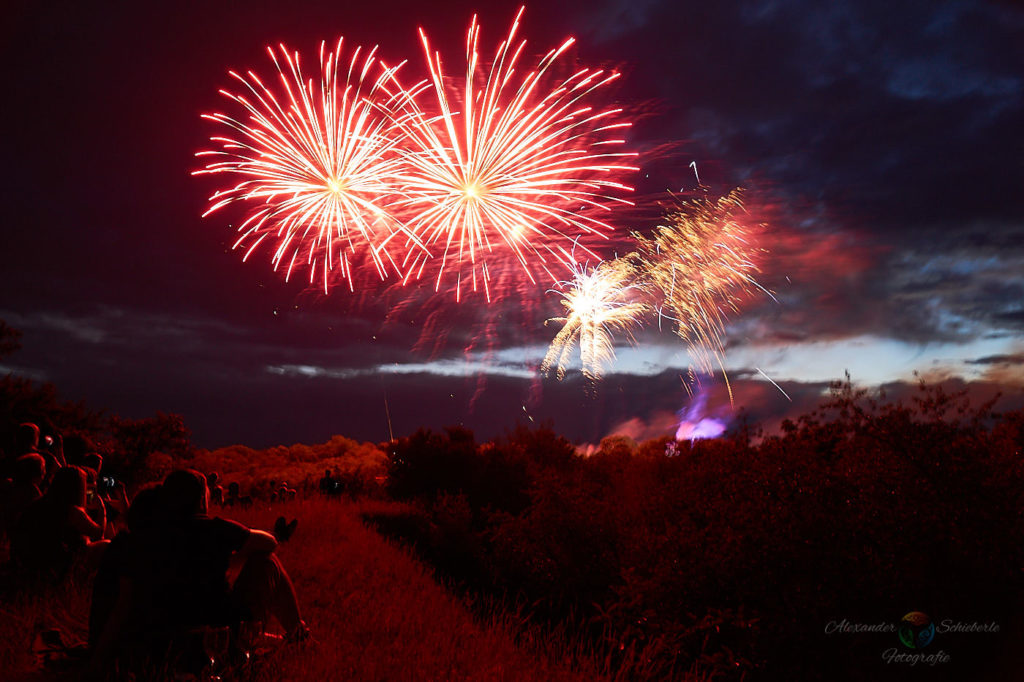 Feuerwerk der Händelfestspiele in der Galgenbergschlucht