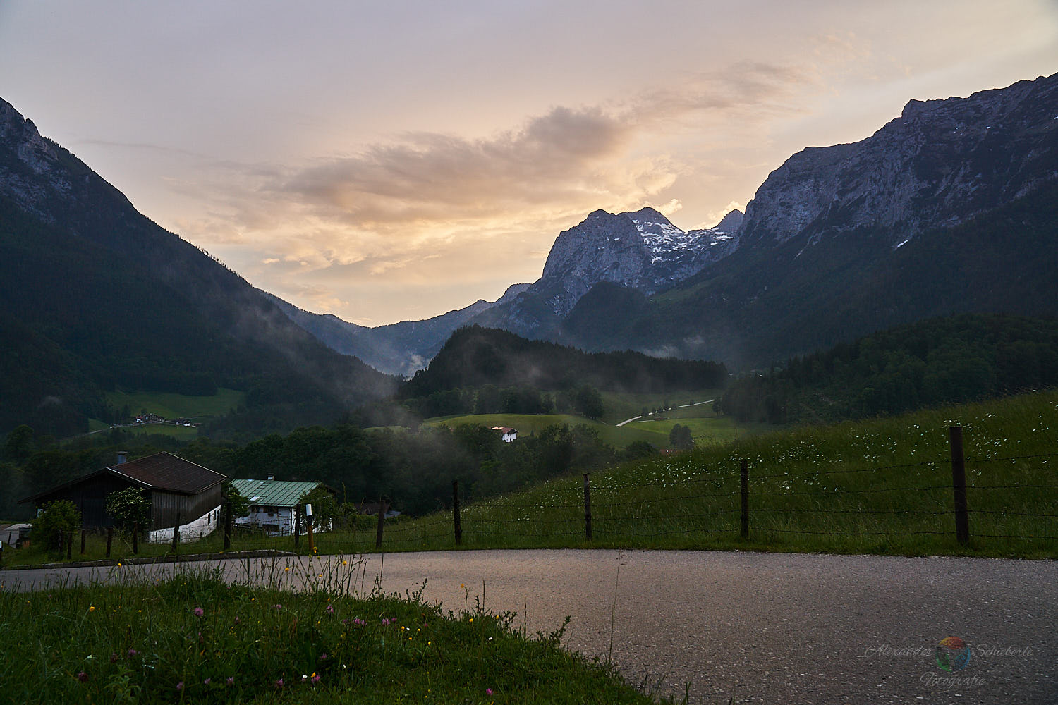 Berchtesgadenener Alpen zum Sonnenuntergang